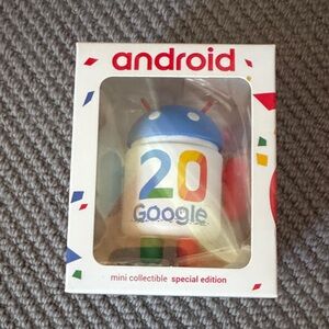 Google Android 20th Anniversary Collectible with Multicolor Design